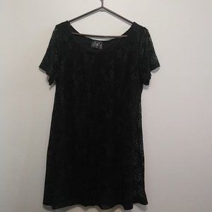 Rosegold Black Lace Mini Dress Sz. XL